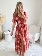 Robe terracotta dorée - Sarah