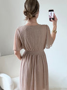 Robe longue or rose - Ambre