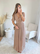 Robe longue or rose - Ambre