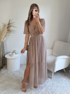 Robe longue or rose - Ambre