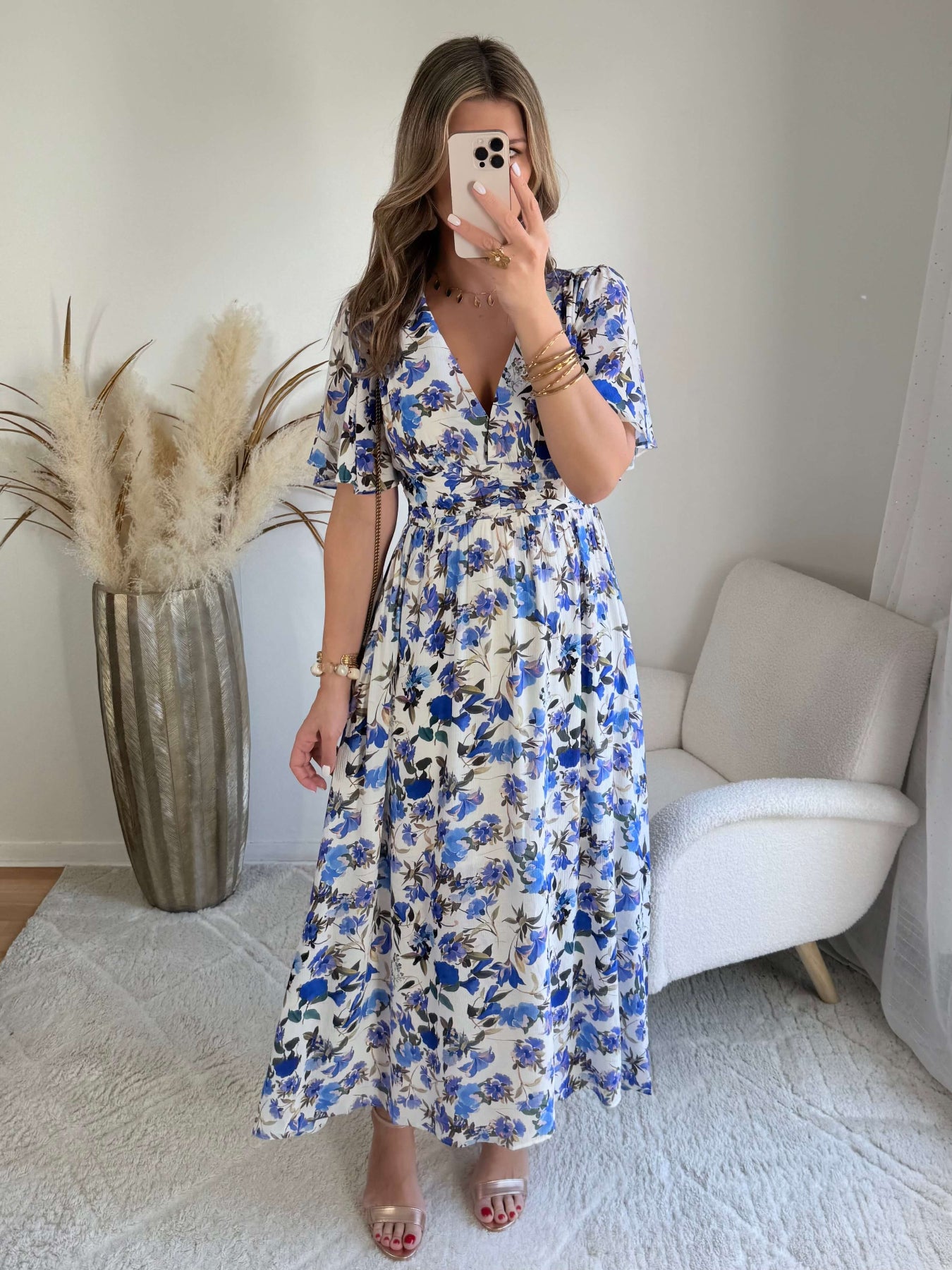 Robe longue fleurie femme Cassandra fluide élégante Easy Dressing