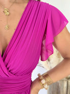 Robe longue fuchsia– Zoé - robe de cérémonie femme Easy Dressing