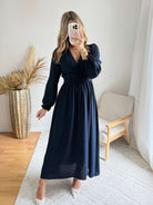 Robe longue marine - Lucie