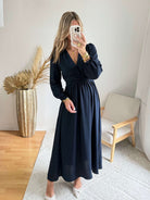 Robe longue marine - Lucie