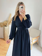 Robe longue marine - Lucie