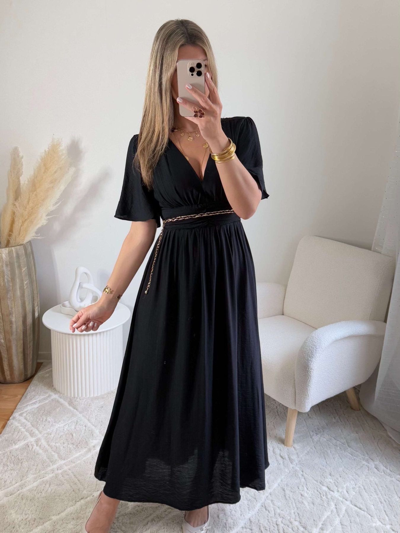 Robe longue noire - Diana