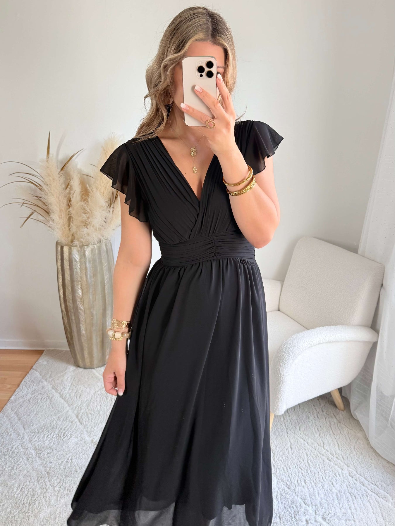 Robe longue noire Zoé - robe de soirée femme Easy Dressing