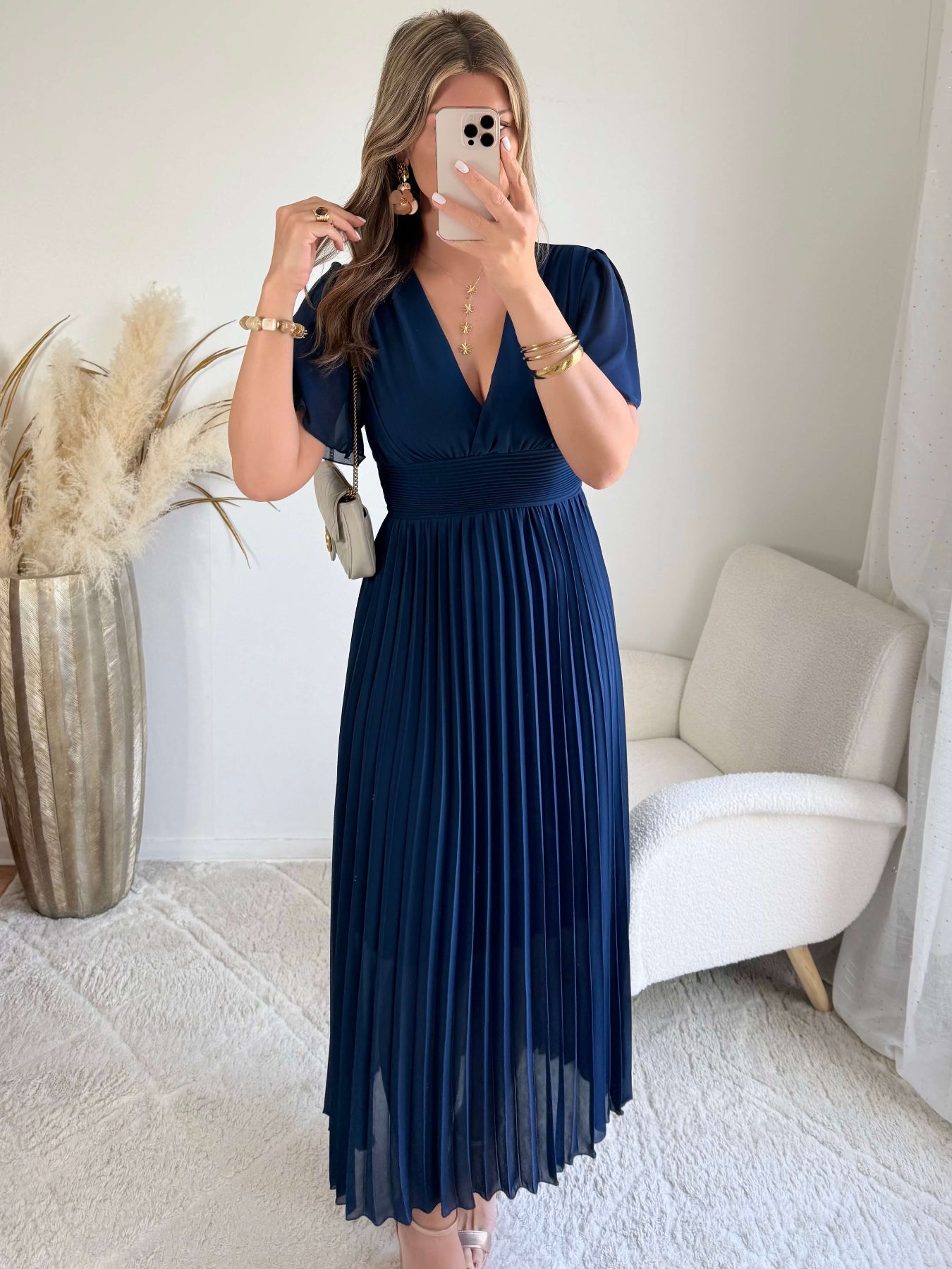 Robe longue marine - Ana femme du S au 3XL