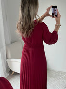 Robe longue bordeaux - Angèle