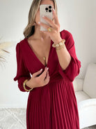 Robe longue bordeaux - Angèle