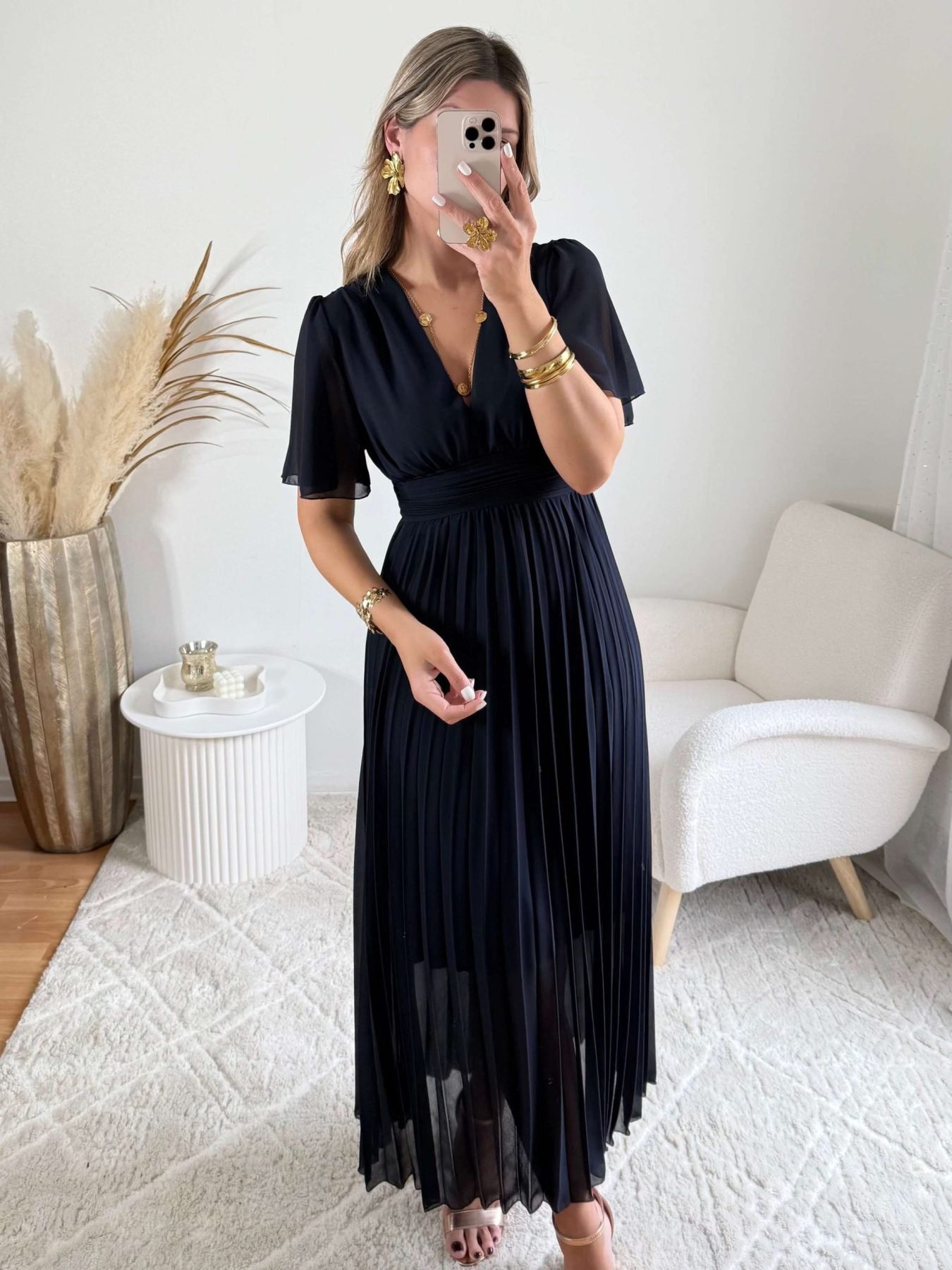 Robe longue marine - Ana