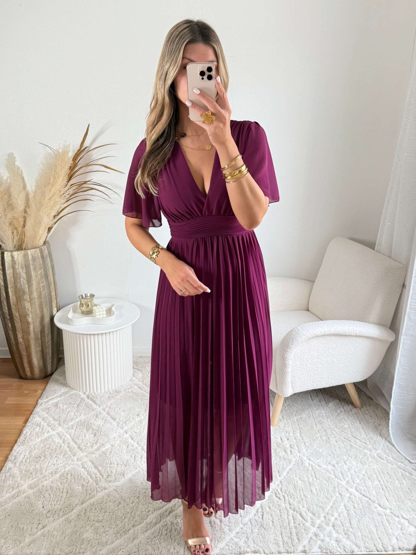Robe longue prune - Ana