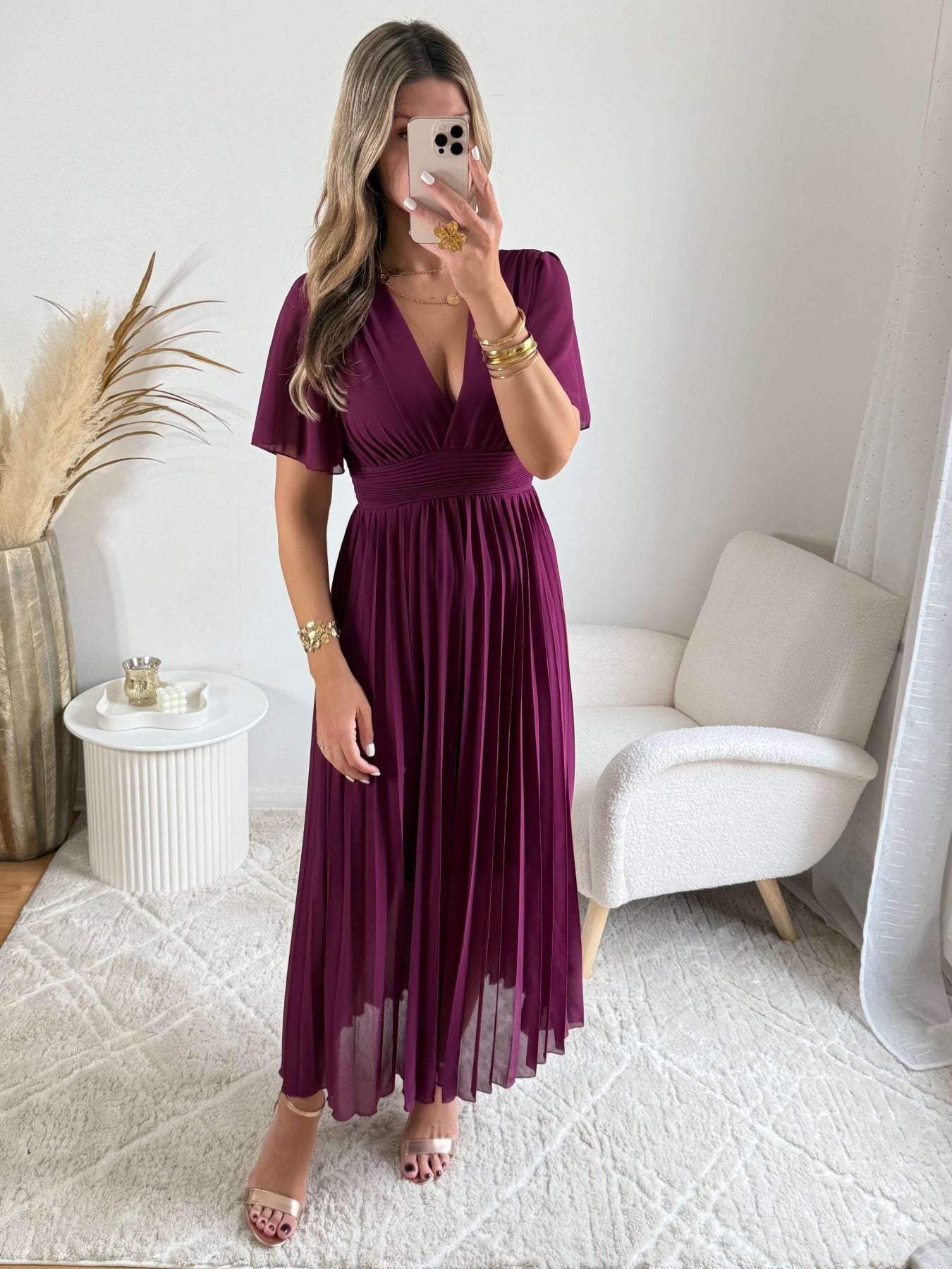 Robe longue prune - Ana