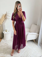 Robe longue prune - Ana
