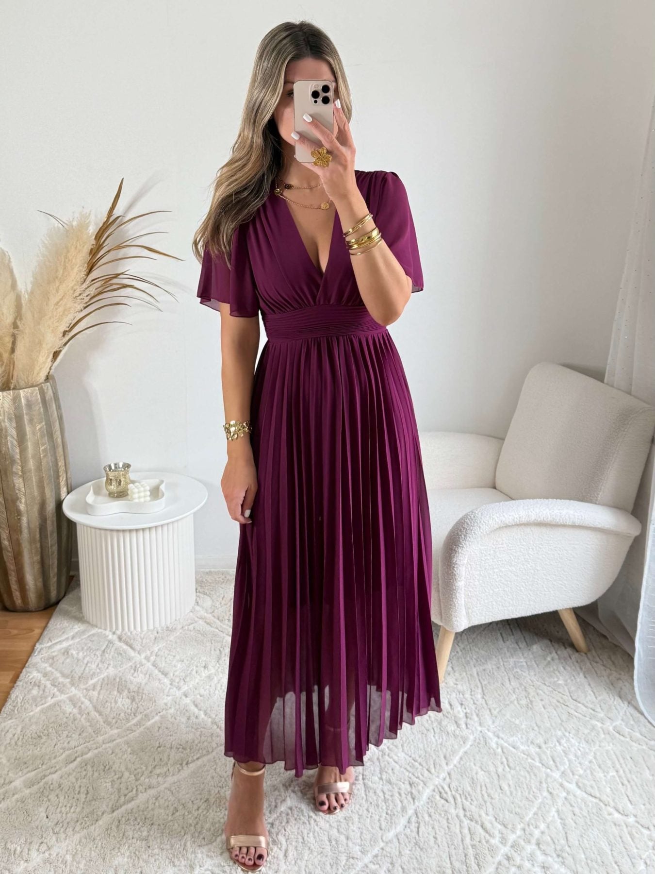 Robe longue prune - Ana