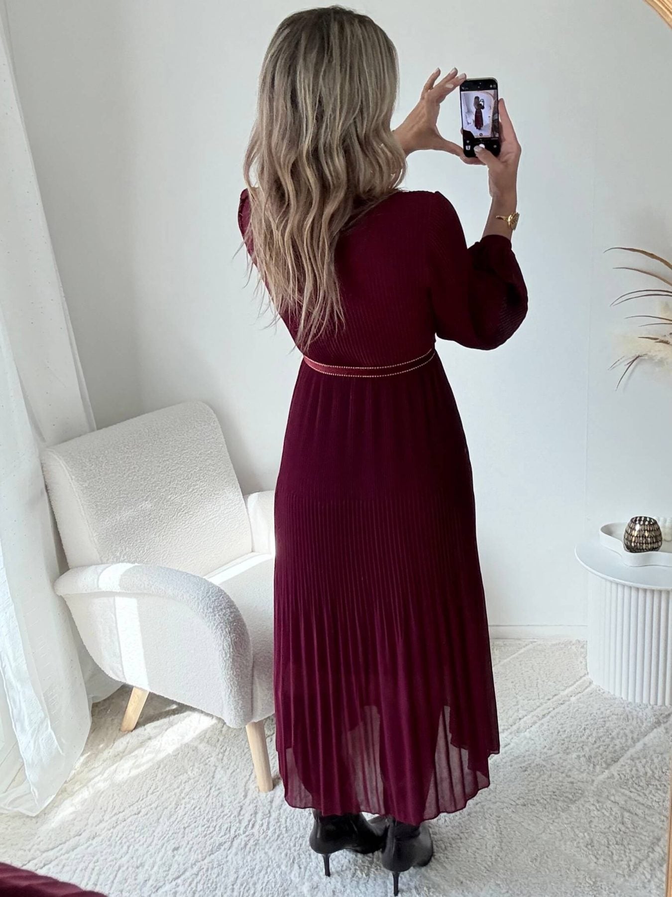 Robe longue bordeaux - Sienna