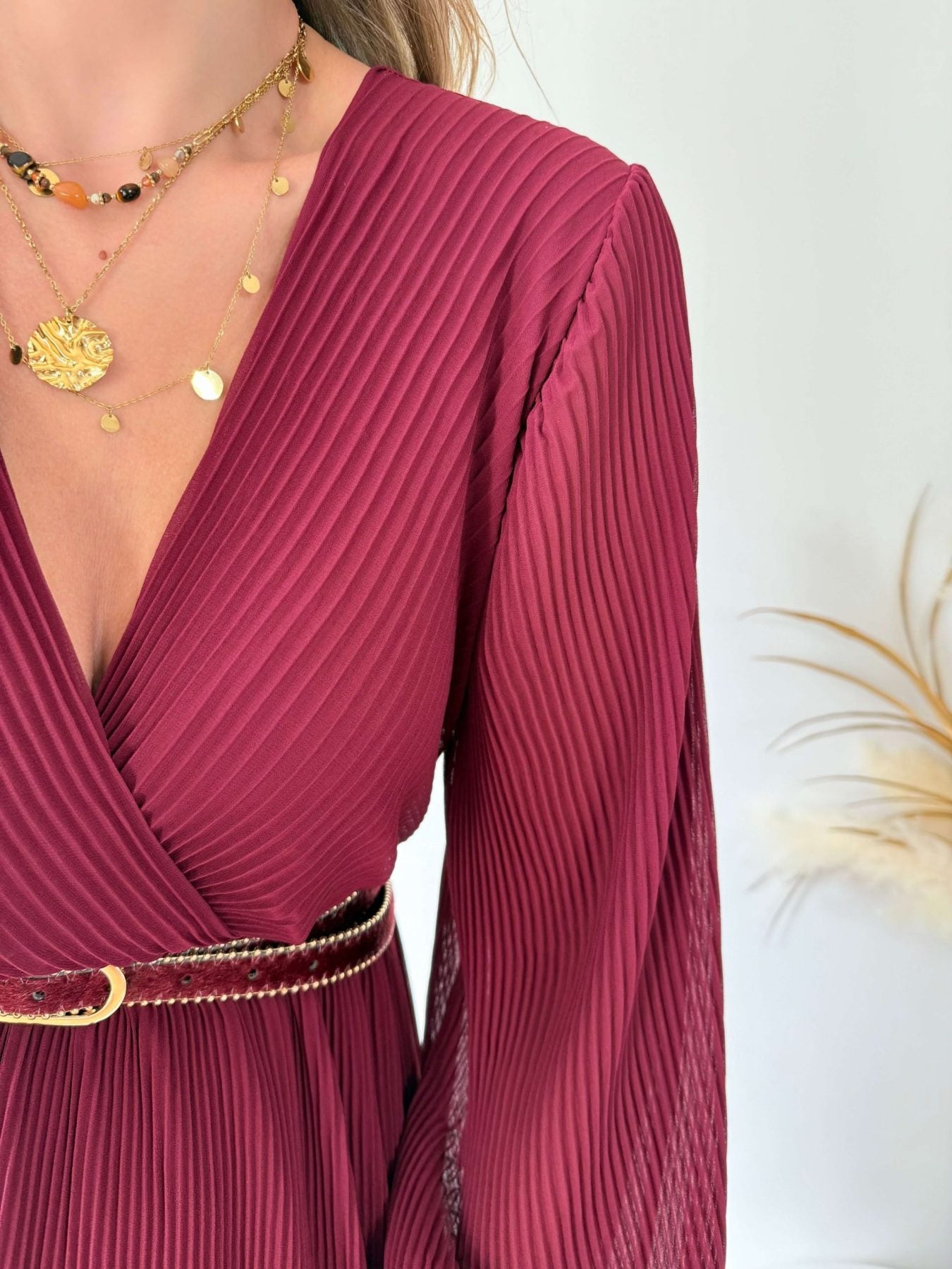 Robe longue bordeaux - Sienna