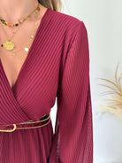 Robe longue bordeaux - Sienna