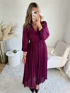 Robe longue prune - Diane