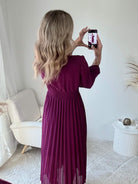Robe longue prune - Diane