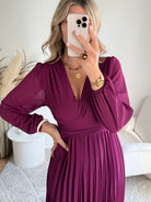 Robe longue prune - Diane