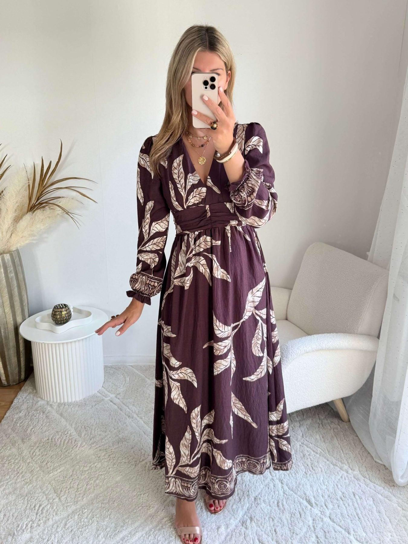Robe longue prune - Lyra