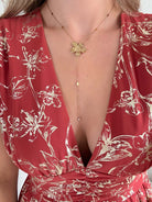 Robe terracotta dorée Alice fluide fendue femme élégante Easy Dressing