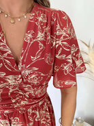 Robe terracotta dorée - Inès