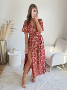 Robe terracotta dorée - Inès