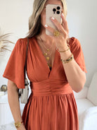 Robe longue terracotta - Tania