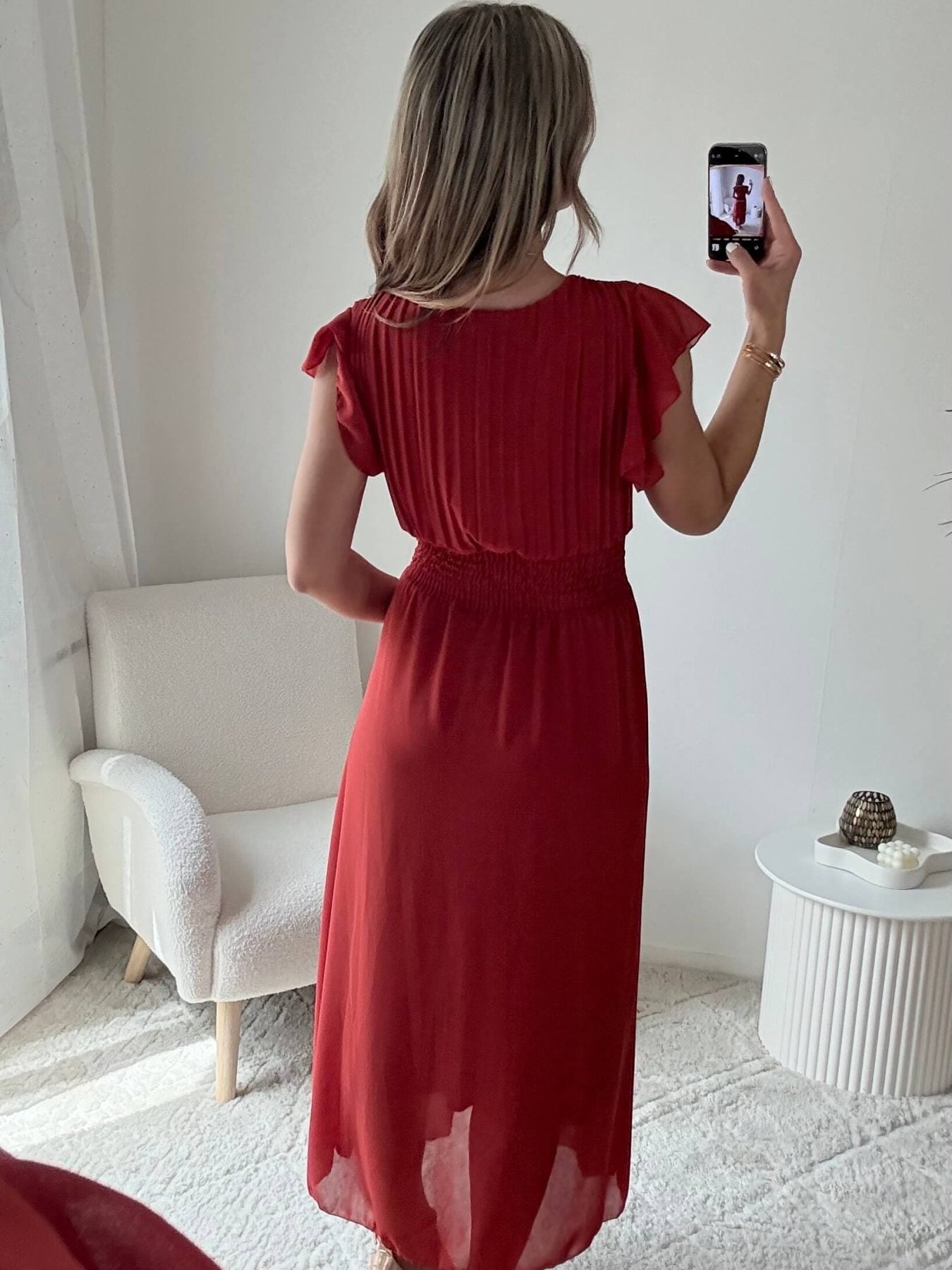 Robe terracotta/rouille - Zoé