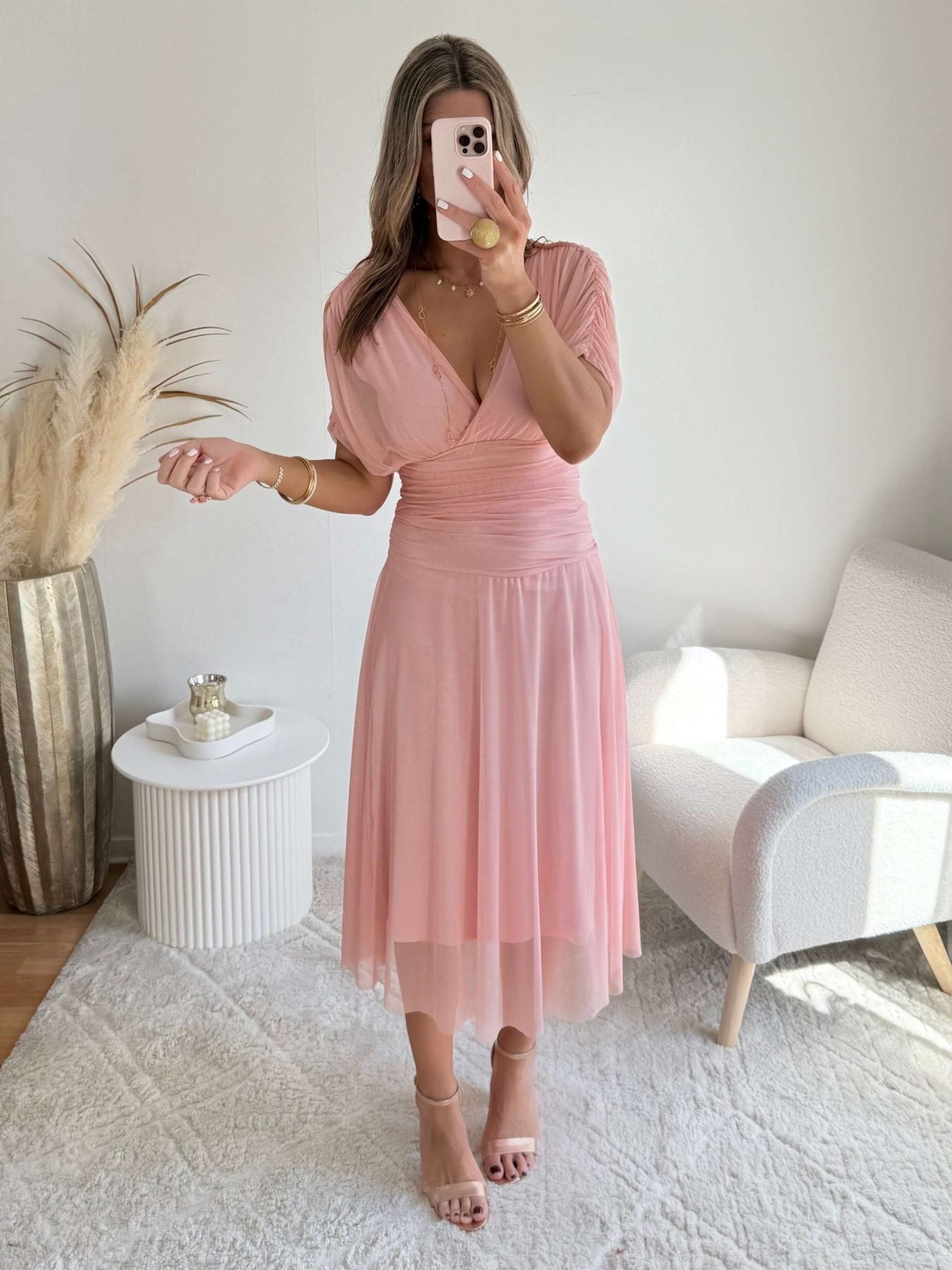 Robe en tulle rose - Léna 