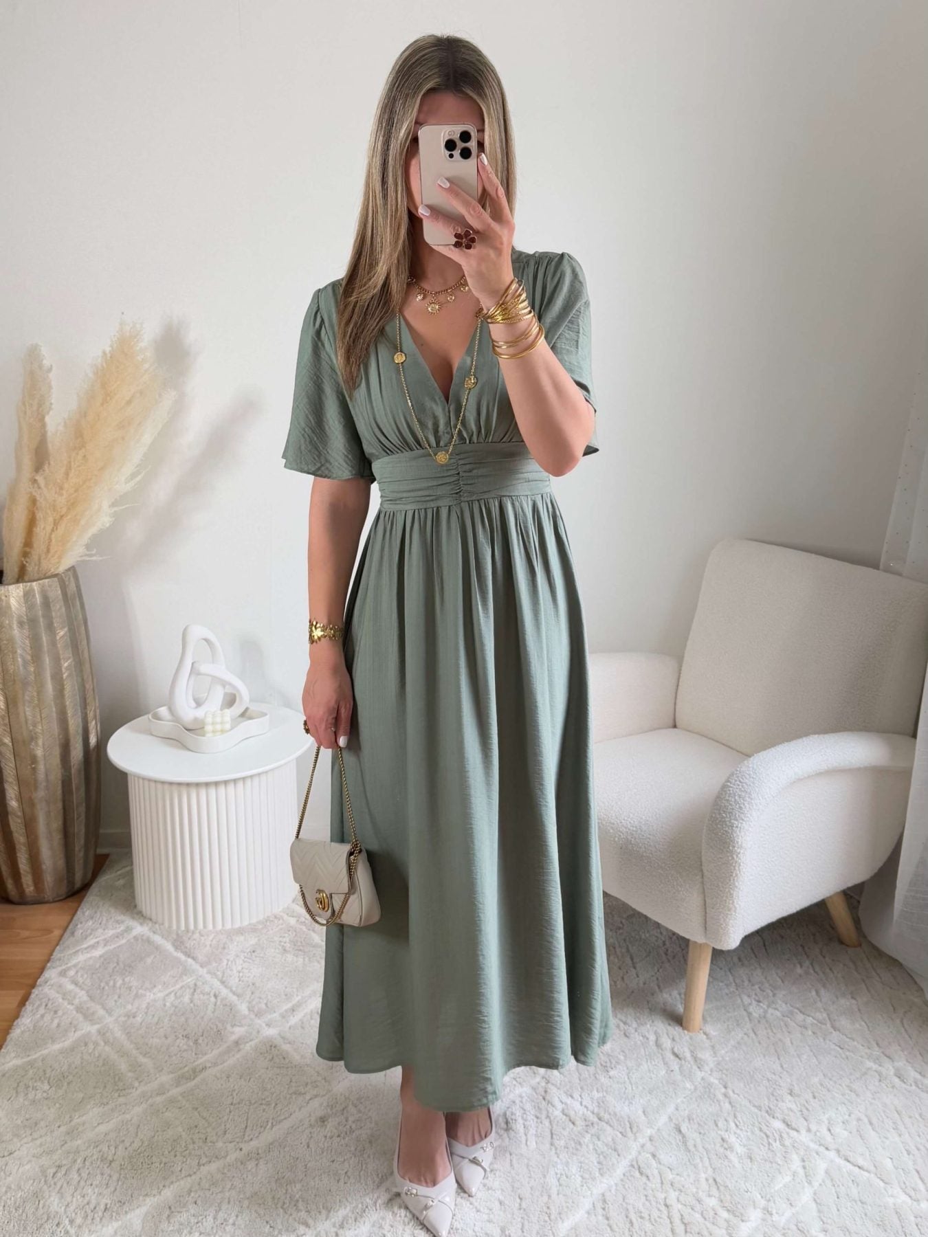 Robe longue verte - Diana
