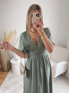 Robe longue verte - Diana