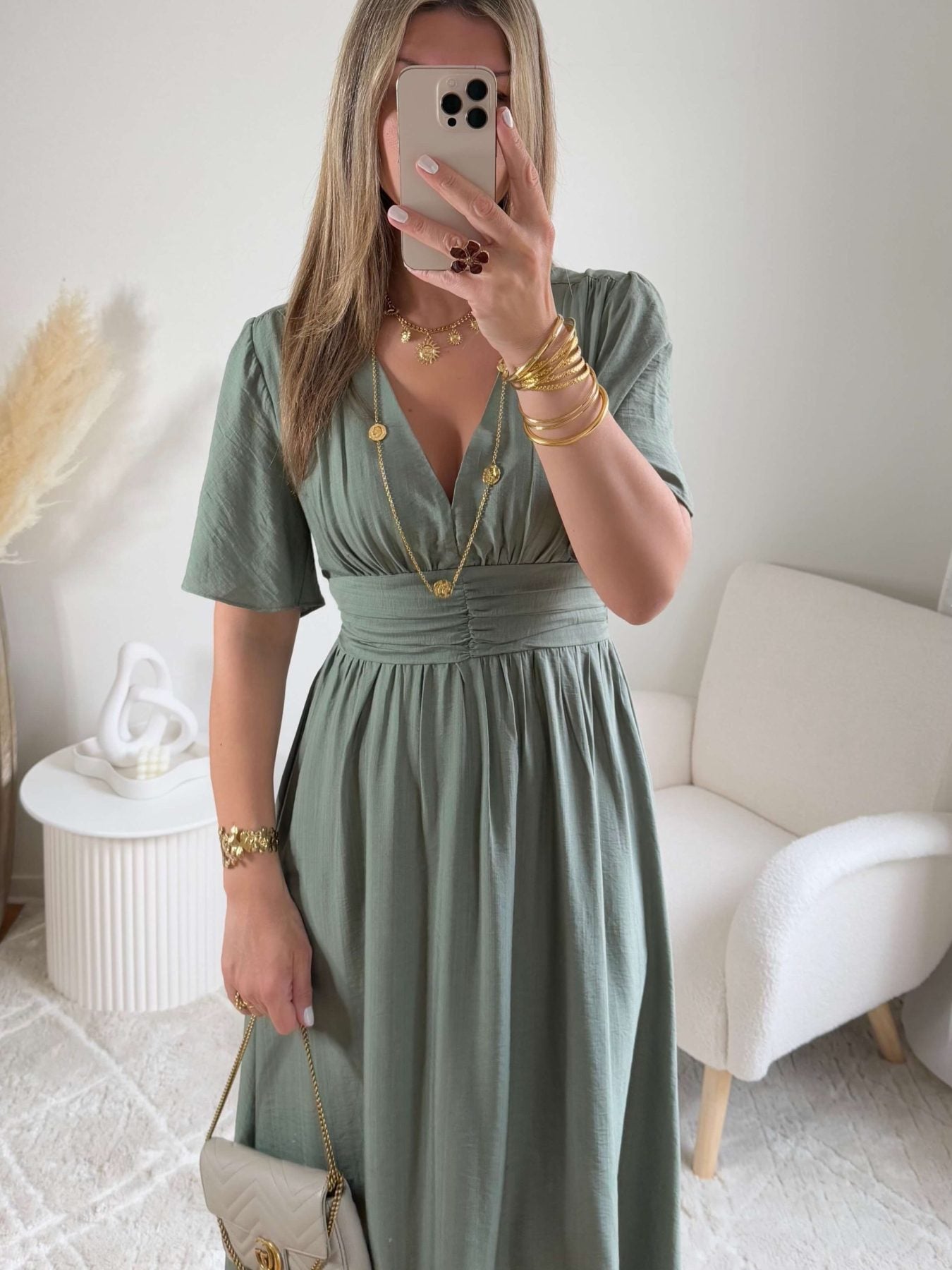Robe longue verte - Diana