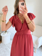 Robe longue rose foncée - Zoé