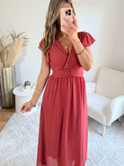 Robe longue rose foncée - Zoé