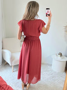 Robe longue rose foncée - Zoé