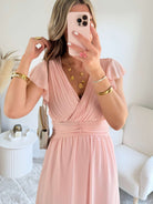 Robe longue rose pâle - Zoé