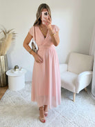 Robe longue rose pâle - Zoé