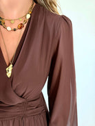 Robe courte marron - Cali