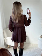 Robe marron à pois - Cali