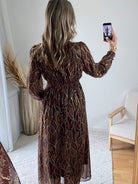 Robe marron dorée - Gloria