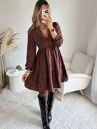 Robe midi brodée - Maja