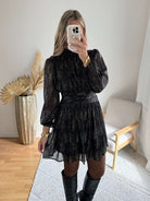 Robe noire dorée - Aya