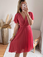 Robe plissée rose - Alma