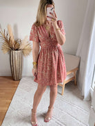 Robe rose dorée - Romy