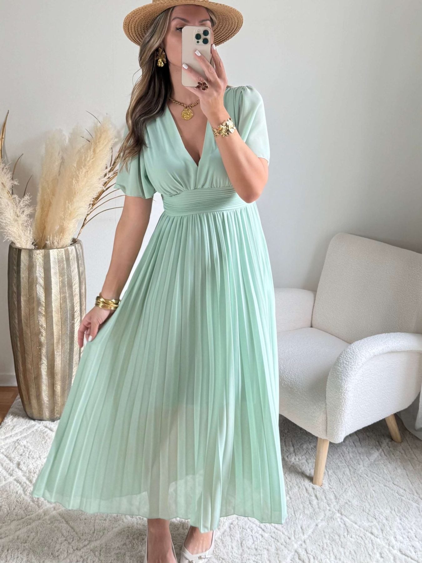 Robe vert d'eau - Ana