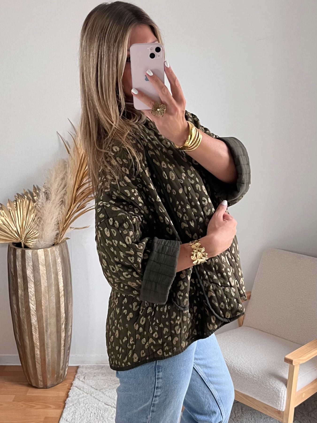Veste kaki dorée - Emy