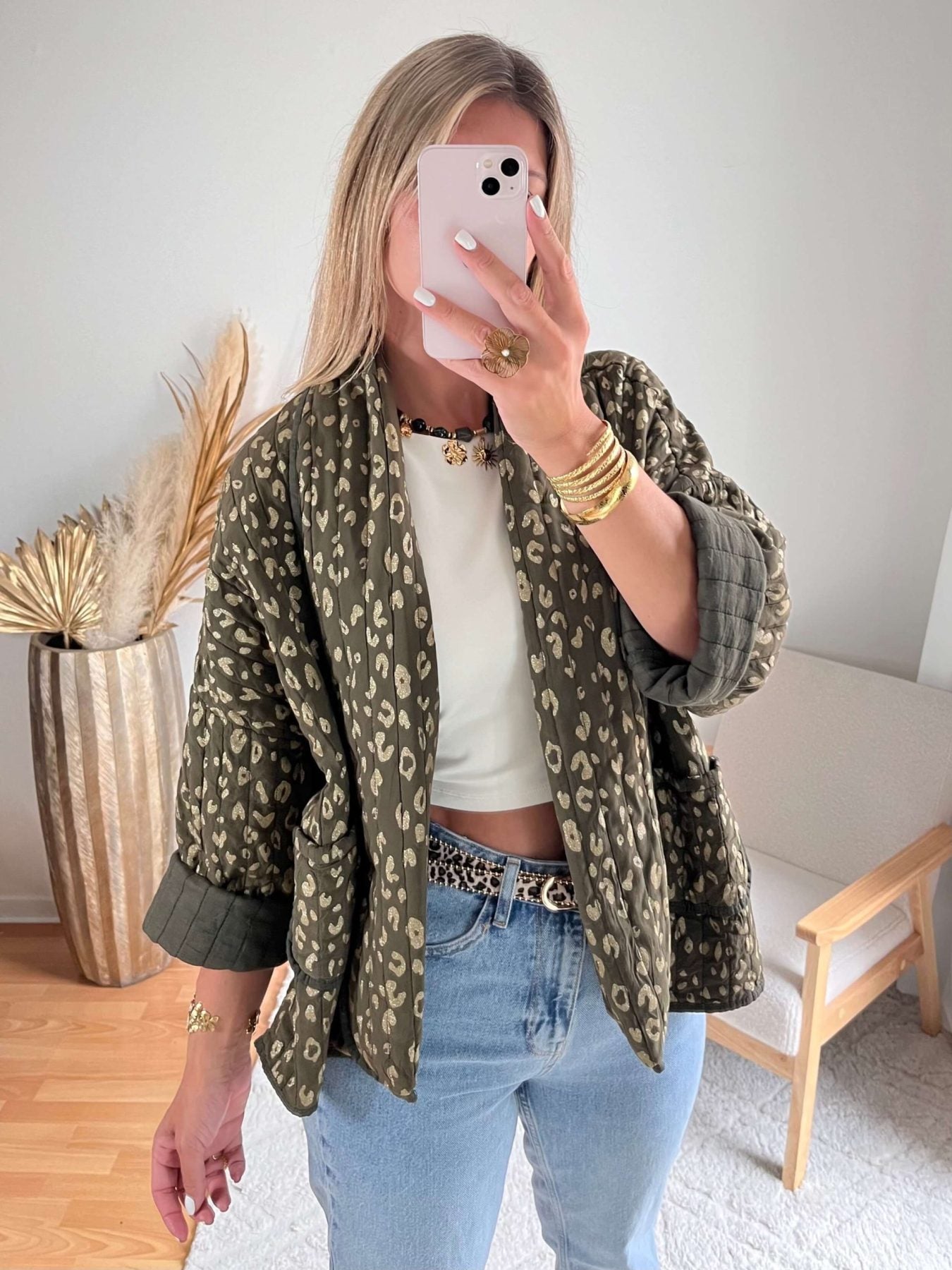 Veste kaki dorée - Emy